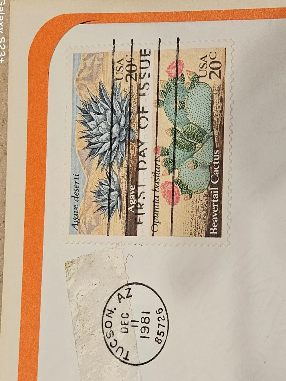 RARE COLLECTIBLE USPS 1ST DAY ISSUE COVER DESERT PLANTS AGAVE CACTUS STAMP FDC
